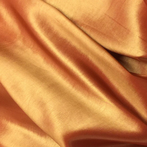 Orange yellow Iridescent Taffeta Fabric 60” Width Sold By The Yard