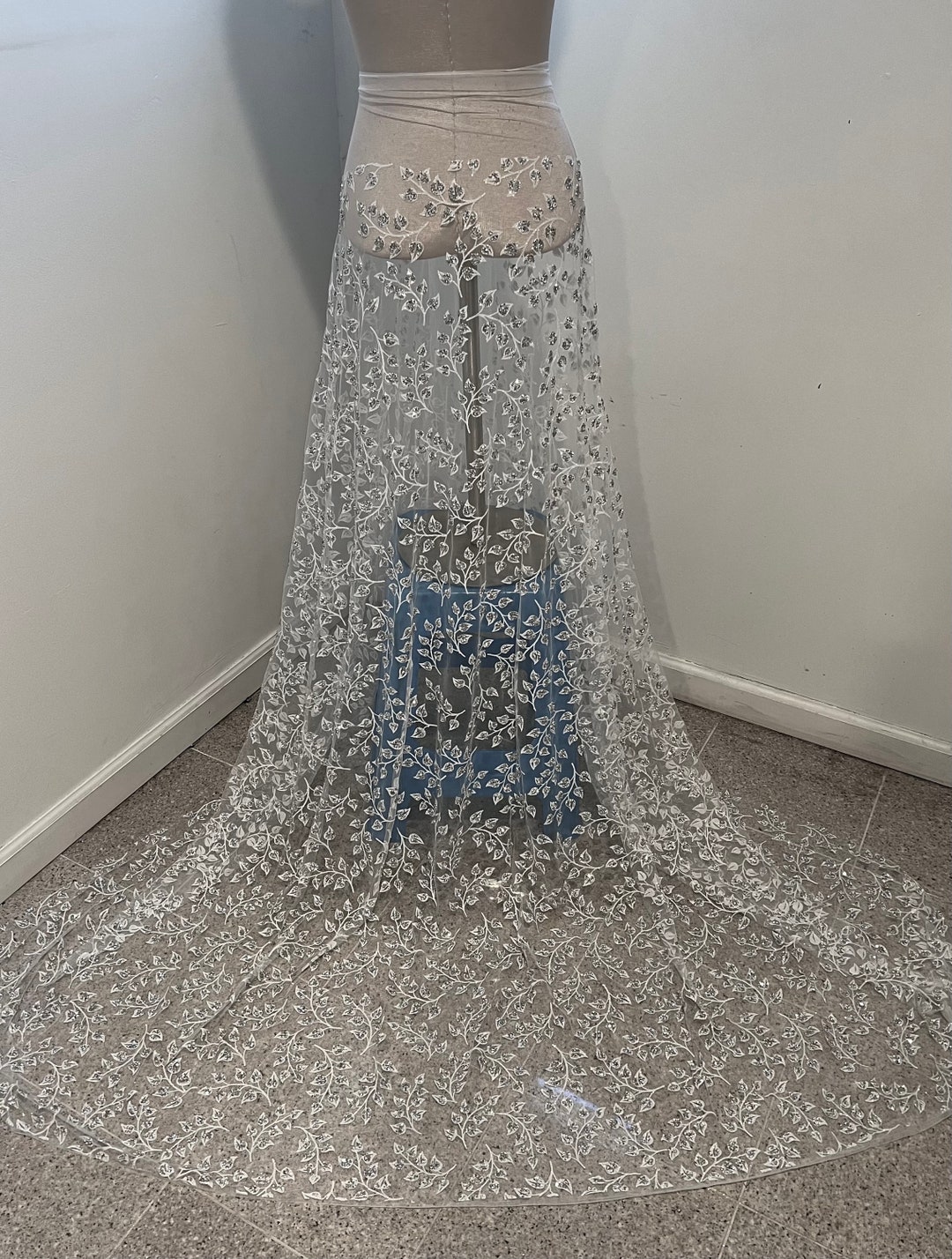 White Rhinestone Mesh Silver White Rhinestones Glitter Lace Mesh Fabric 48” Width Sold by the ...