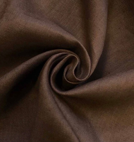 brown dress fabric Brown linen/rayon blend fabric 54” Width Sold By The Yard