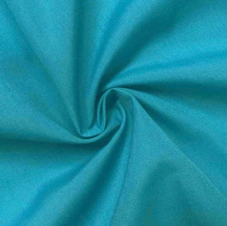 Turquoise Cotton Fabric 45 Width Sold by the Yard - Etsy