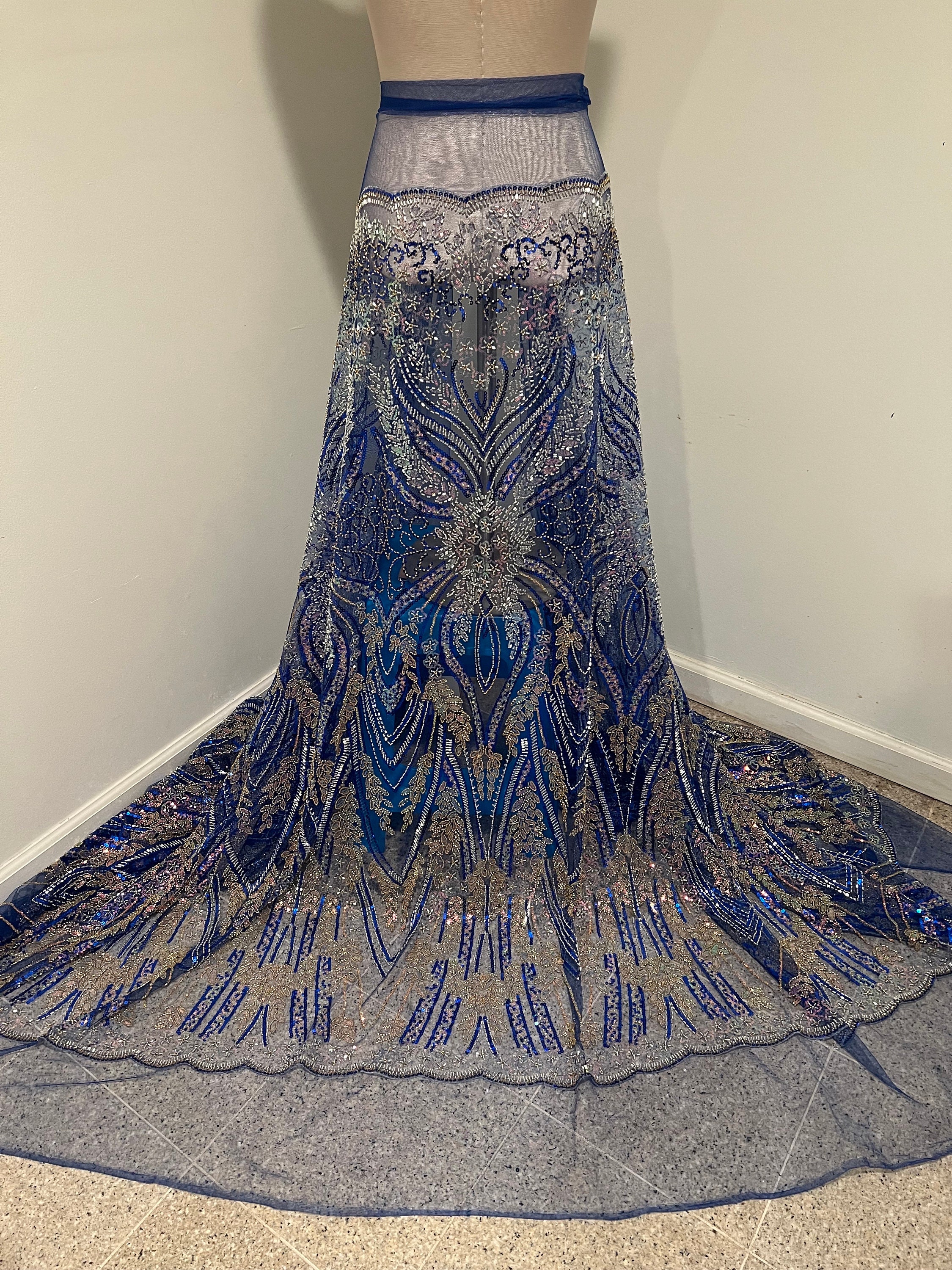 Royal Blue and Gold Evening Dresses - Etsy