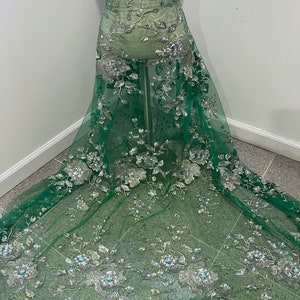 Olive Green Crepe Tissue Gold Fabric for Royal Bridal | MF135-5024