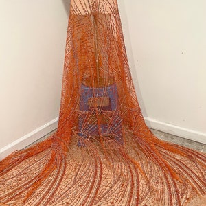 crazy prom dresses Blue Turkey Feather Long Train Mermaid Iridescent Sequin Prom Dress