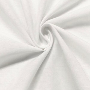 White Cotton Fabric 45” Width Sold By The Yard