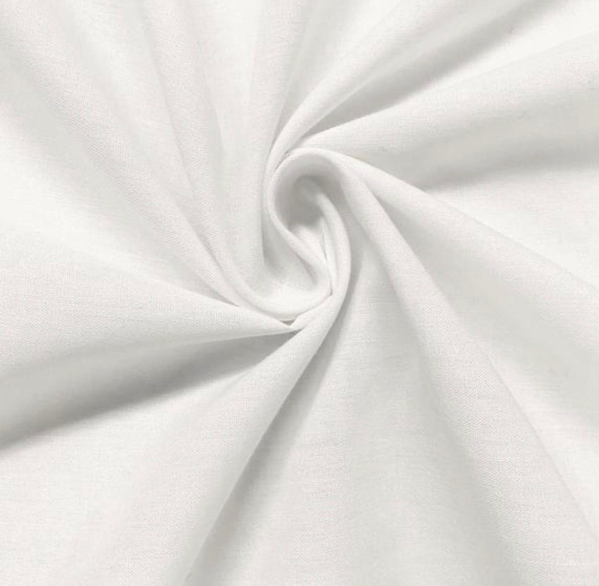 White Cotton Fabric 45” Width Sold by the Yard - Etsy