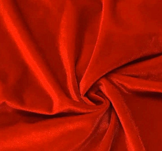 Red Stretch Velvet Fabric