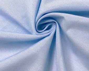 Light blue Cotton Fabric 45” Width Sold By The Yard