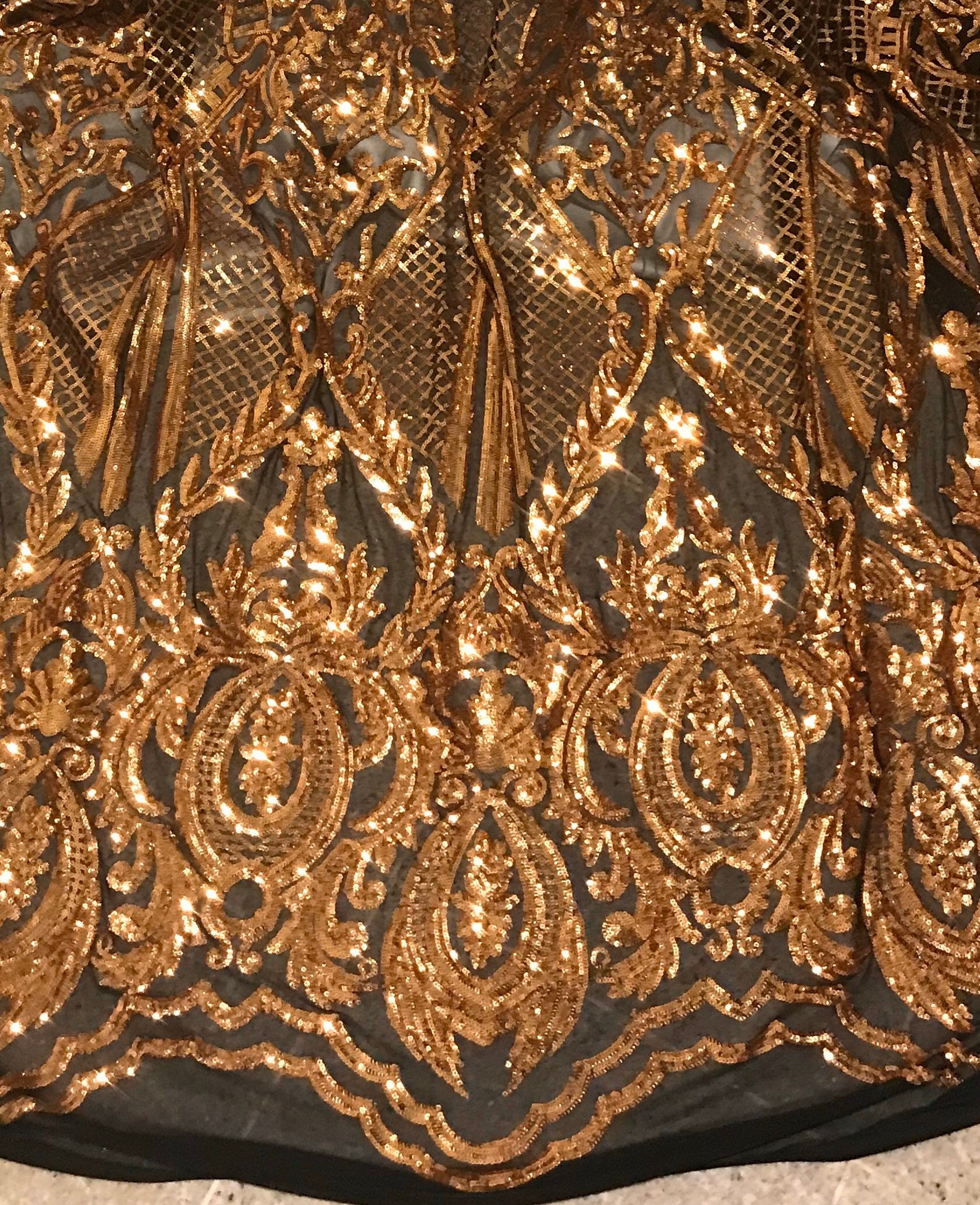 black gold sequin