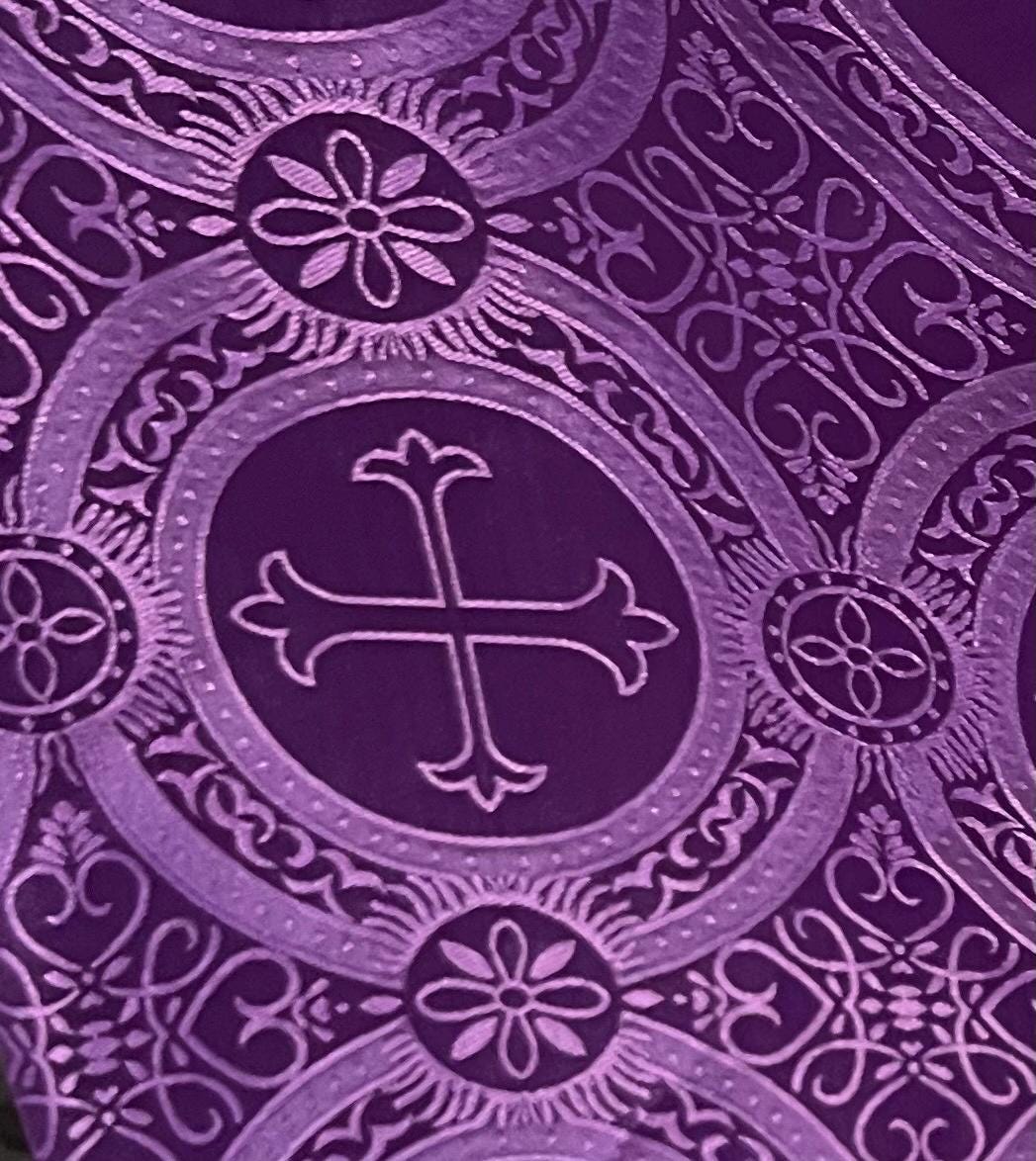 Purple Brocade Church Dress - Etsy