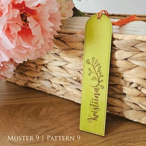 Marcadores de madera personalizados con borlas, marcapáginas de madera personalizado, marcapáginas con patrón único grabado, regalo del Día de la Madre para el lector