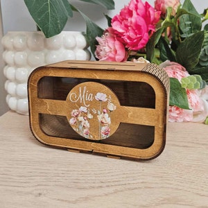 Salvadanaio personalizzato, salvadanaio personalizzato, salvadanaio in legno per bambini con nome, regali di compleanno per bambini, salvadanaio personalizzato