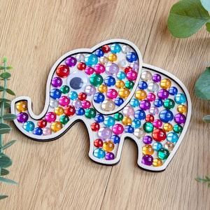 Children&#39;s Craft Kit for creating elephant-shaped refrigerator magnet, Kids Craft Kits, Mosaic making, Kids craft