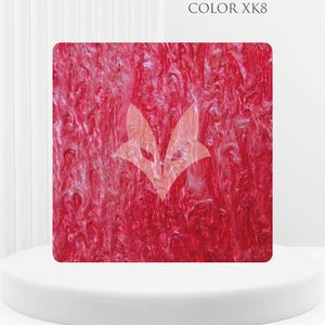 Plaque acrylique rouge marbrée à paillettes 3 mm – PMMA coulé pour découpe laser et Glowforge