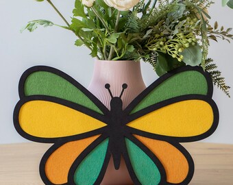 Schmetterling Wandkunst, Natur Wandkunst, Blumen Wohnkultur, Einweihungsparty Geschenk, Schmetterling Wanddekoration, MDF Wanddekor