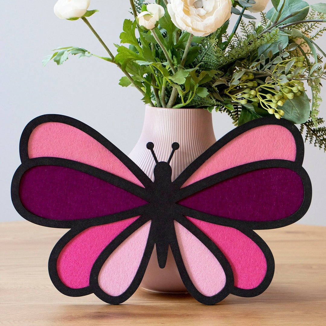 Pink Butterfly Wall Art, Nature Wall Art, Home Decor, Housewarming Gift