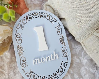Personalized Acrylic Baby Milestone Markers, 1-12 Months
