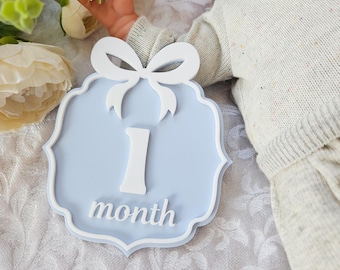Personalized Acrylic Baby Monthly Milestone Markers, Photo Prop