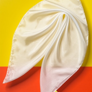 5 個セット | 74 x 74 cm シルク スカーフ ブランク、スカーフ ブランク、ポンジー 5、ナチュラル、100% シルク。ペイント用シルク、染色用スカーフ - 送料無料