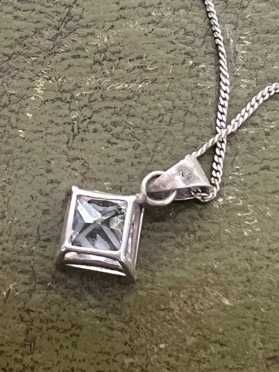 solid silver and crystal pendant - image 3