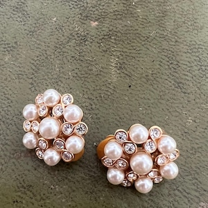 clip on faux pearl earrings
