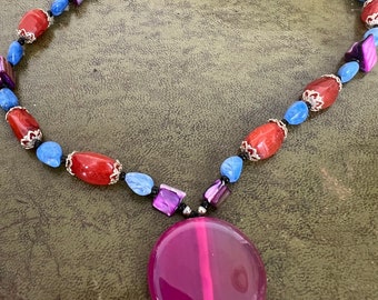 real stone and glass beads