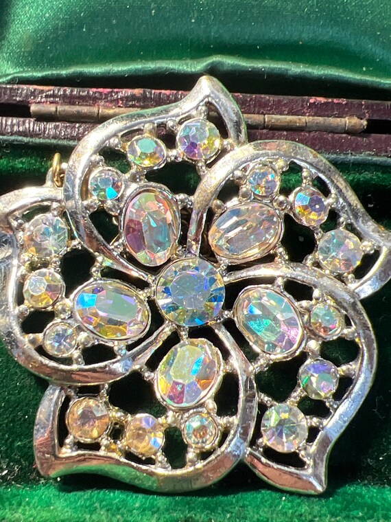 Broche Vintage Strass Années 50 - Occasion - Fabriquée En France