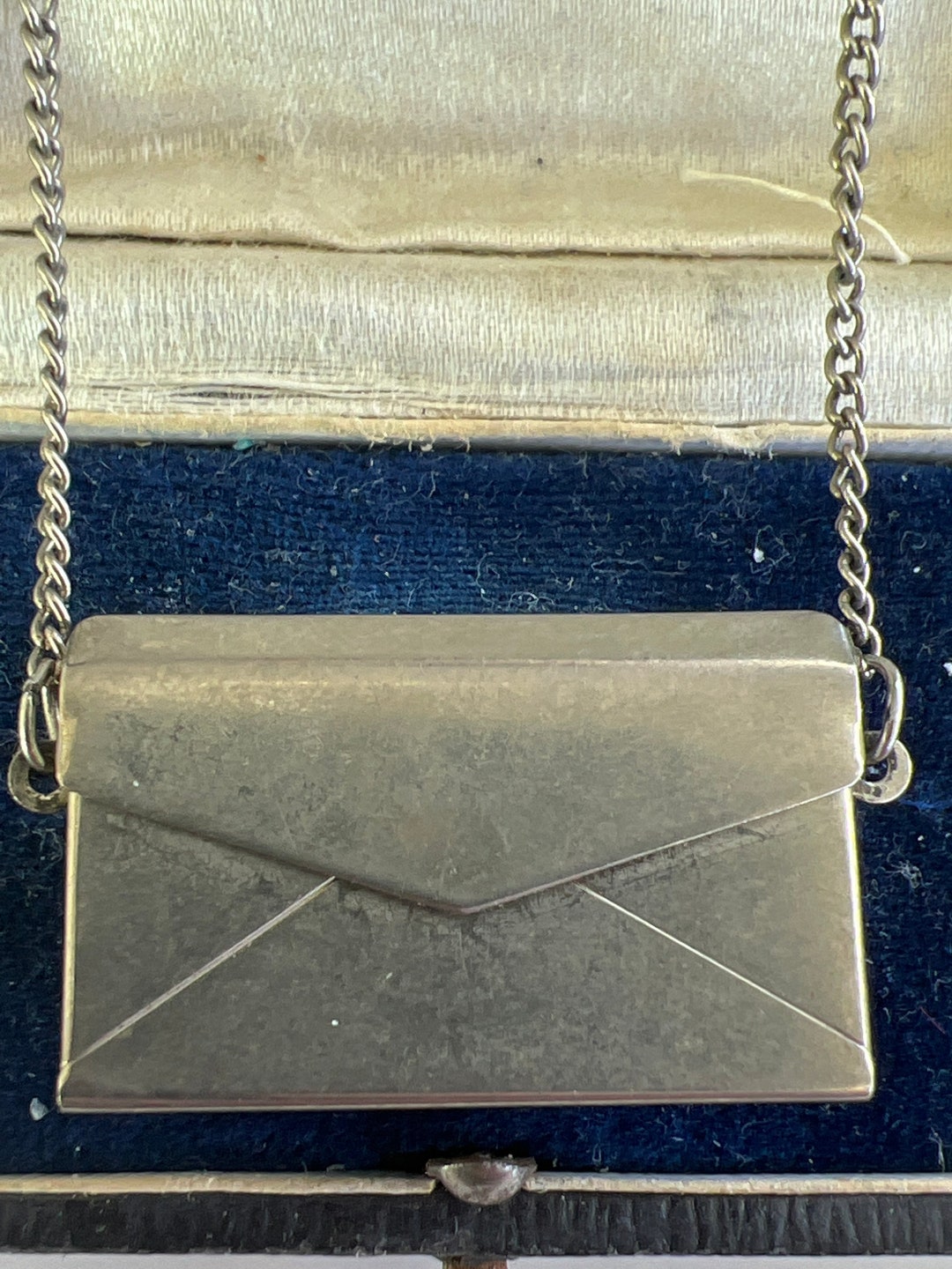 Cute Metal Stamp Holder on Chain 1950 Etsy UK