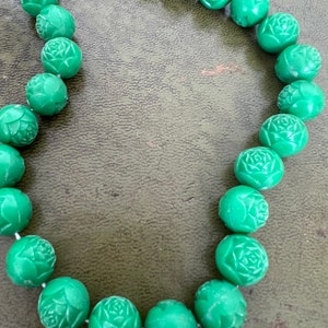 funky green plastic beads