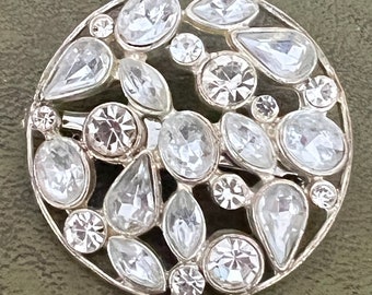 metal and diamanté brooch 1960