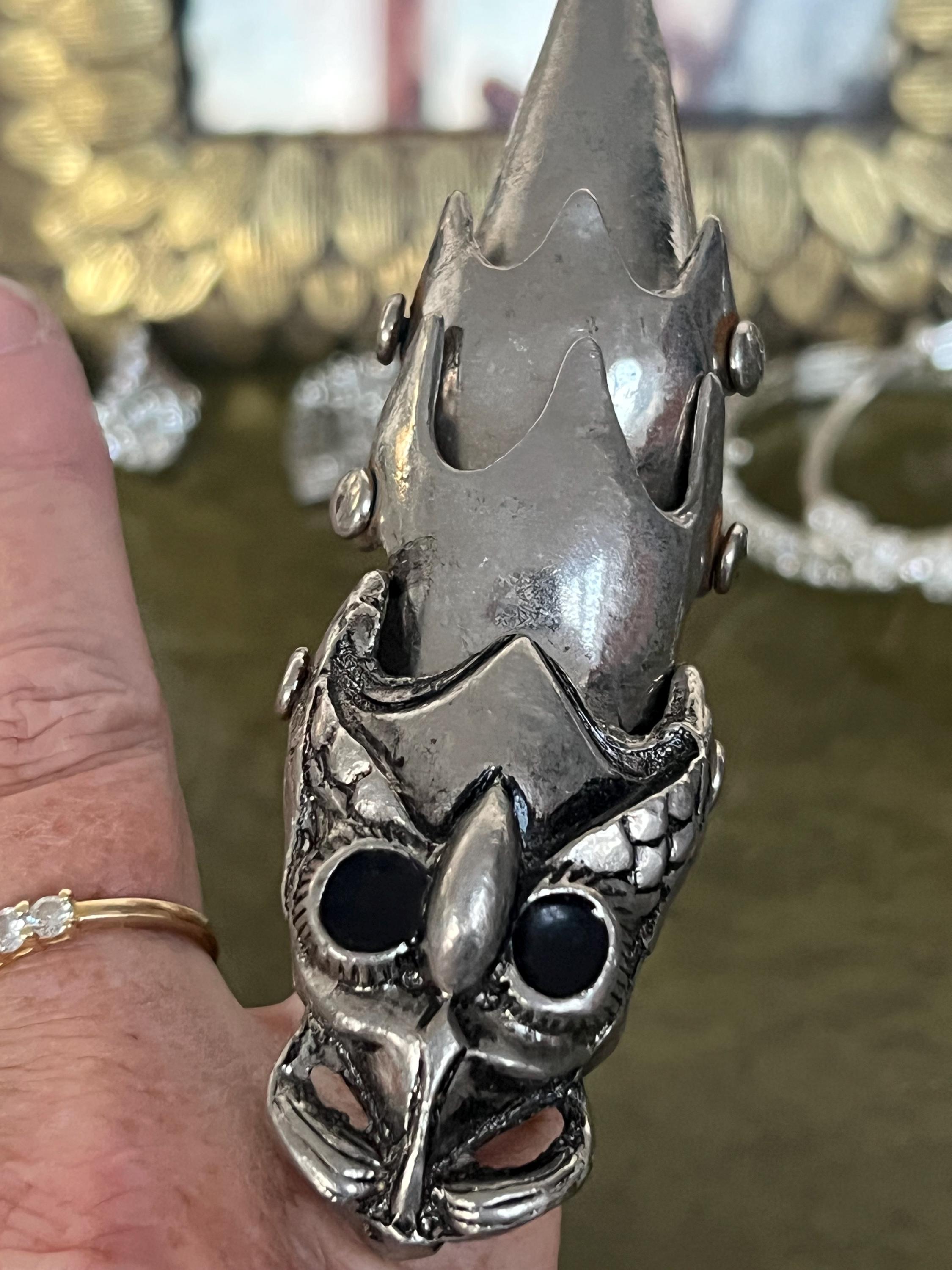 Large Metal Gothic Ring - Etsy