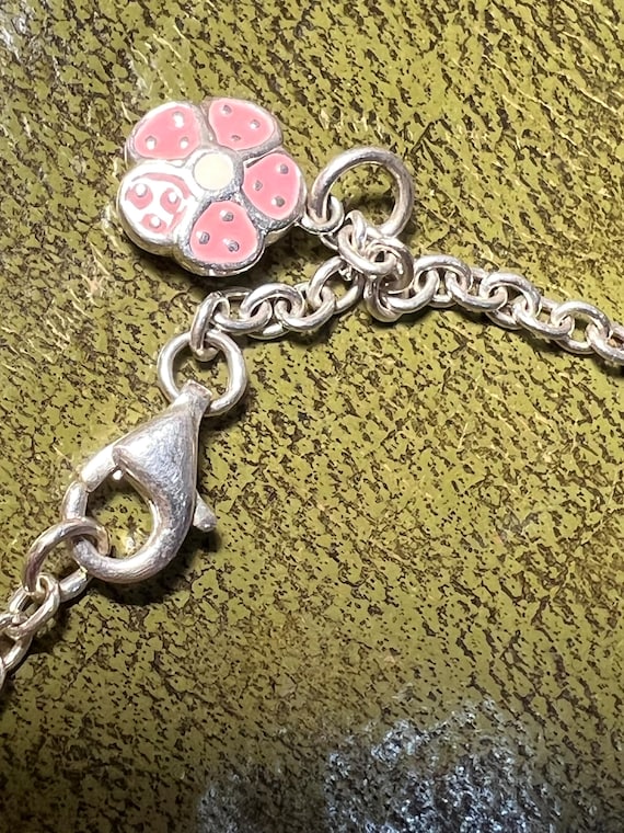 solid silver and enamel bracelet - image 2