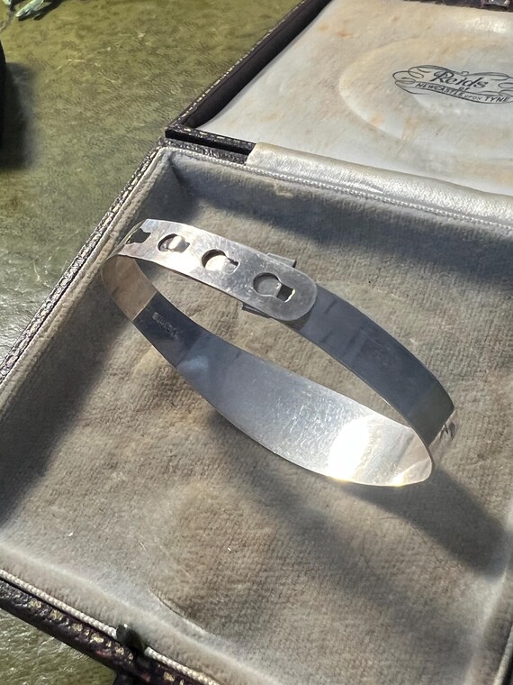 stunning victiruan solid silver adjustable bangle - image 4
