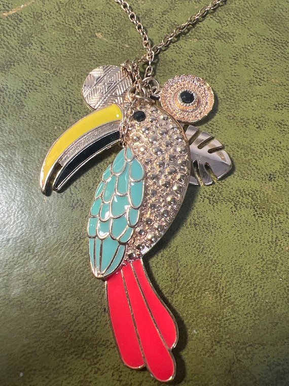 Pendentif émaillé Vintage Argenté - Occasion - Bijou Ancien