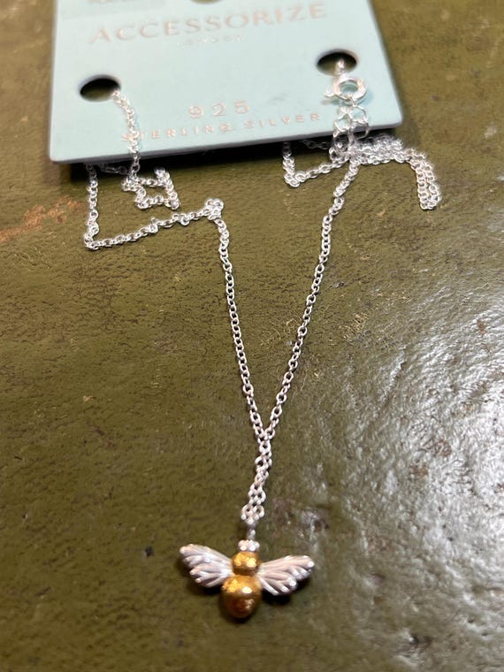 solid silver and enamel bug pendant - image 1