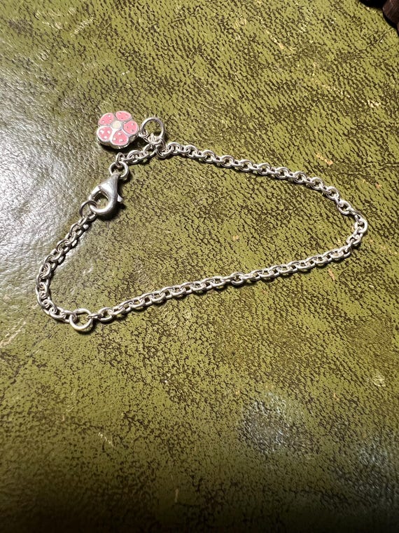 solid silver and enamel bracelet - image 1