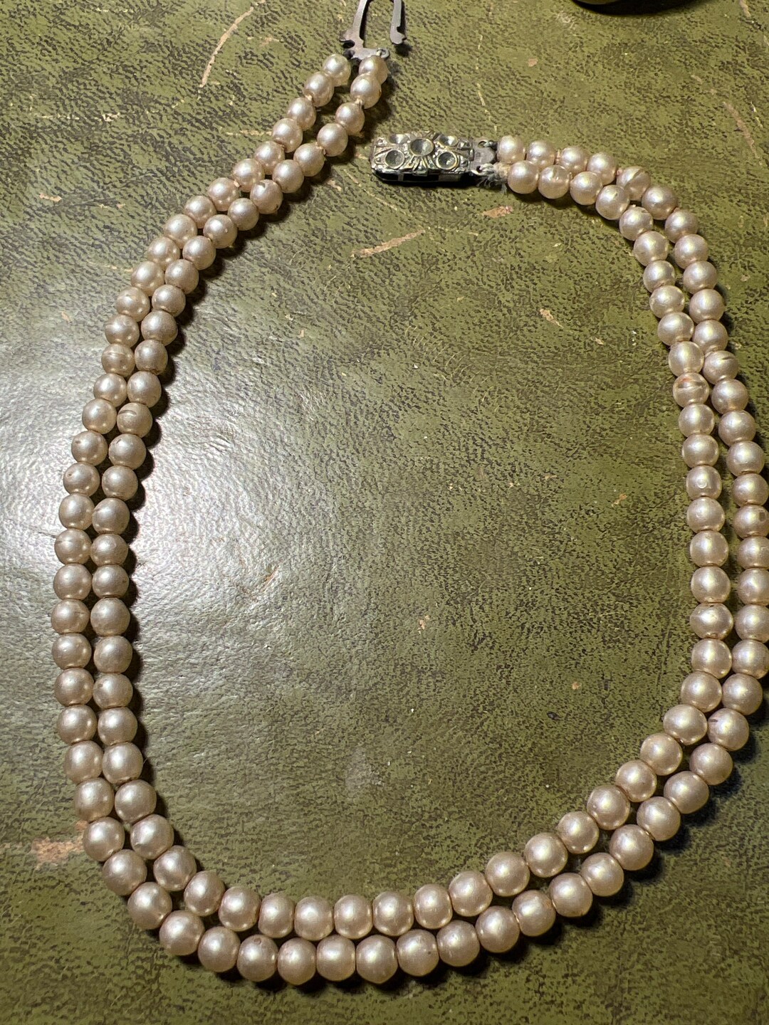 Pretty Double Strand of Pearls With Catch 1950 Etsy
