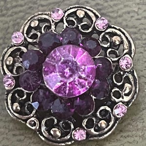 metal and glass Czech brooch