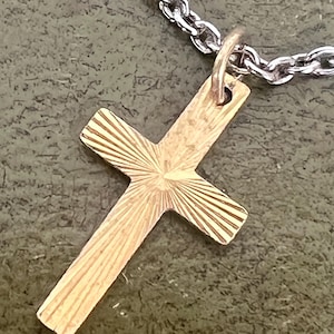 rolled gold cross on chain