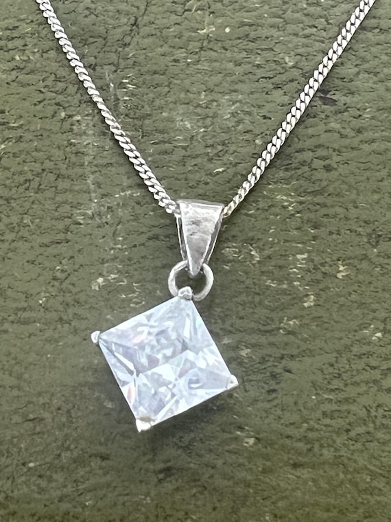 solid silver and crystal pendant - image 1