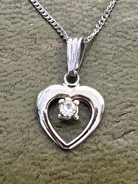 solid silver and crystal pendant - image 1