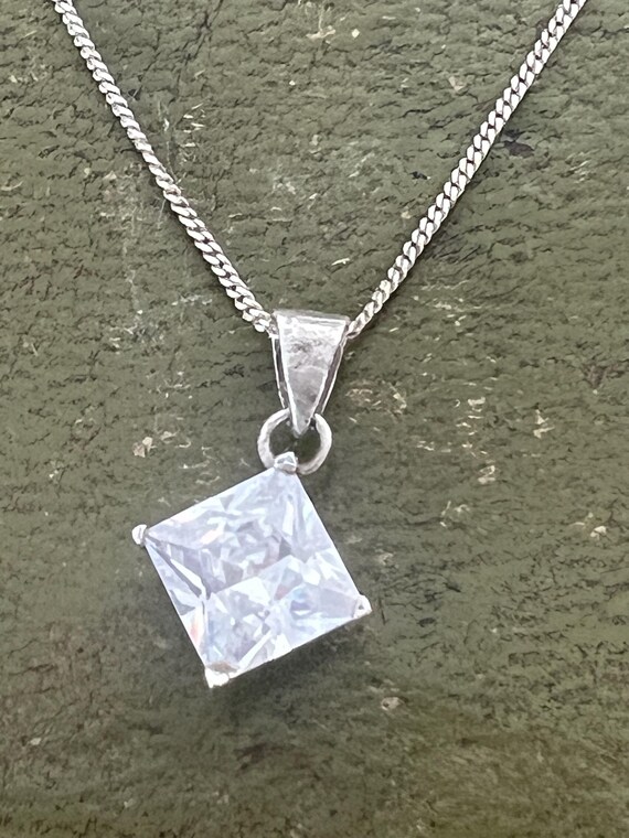 solid silver and crystal pendant - image 2