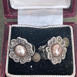 clip on faux pearl earrings