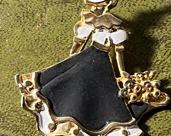 Broche Émaillée Vintage FISHSON - Style Argenté - Parfaite Pour Accessoiriser