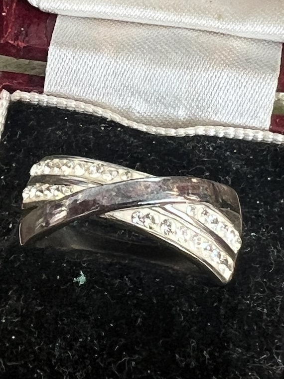 solid silver size M ring - image 1