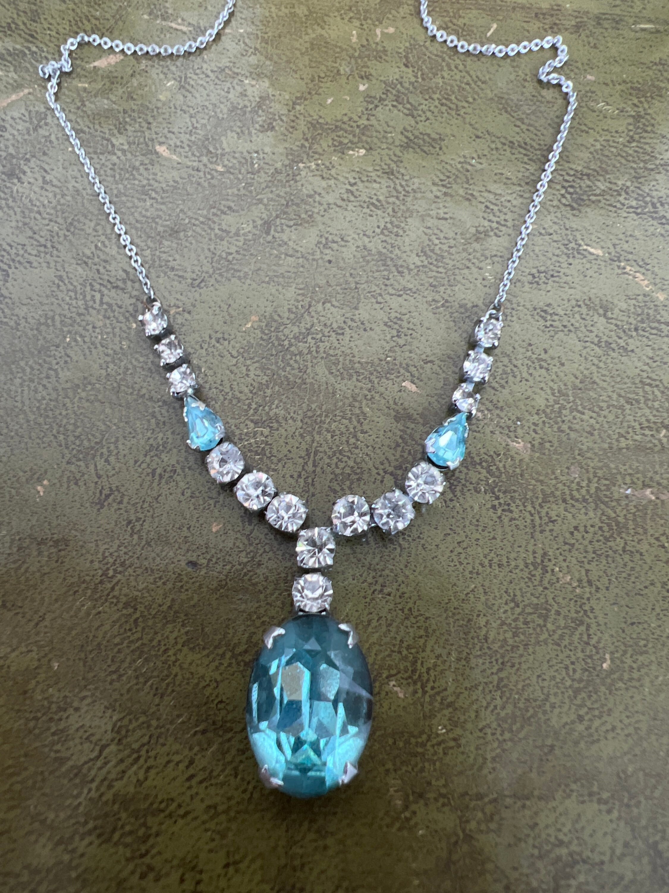 Dainty distraction 2024 blue necklace