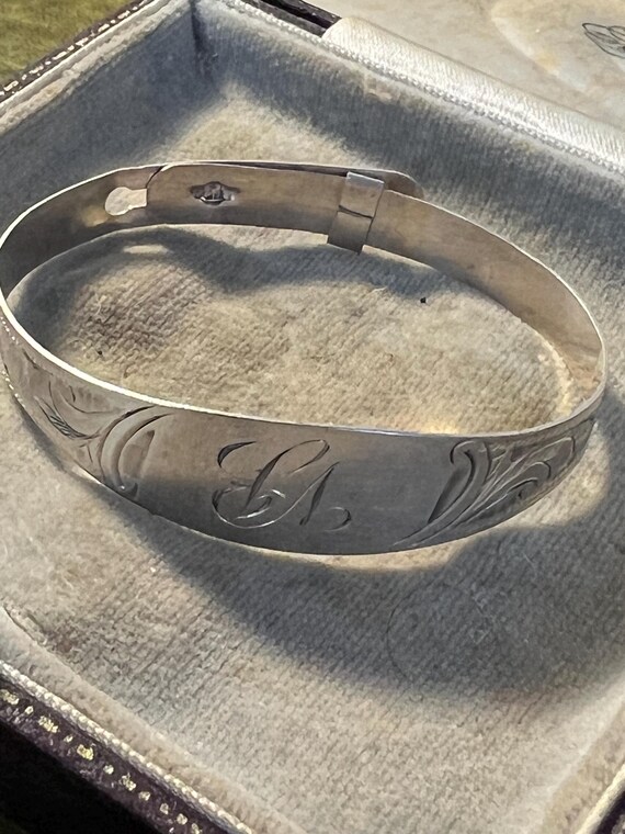 stunning victiruan solid silver adjustable bangle - image 5