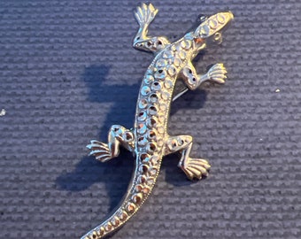 Metalen vervelende luzard broche