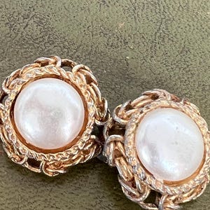 clip on faux pearl earrings