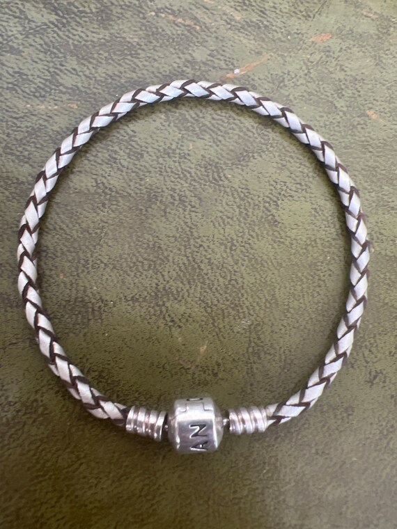 Pretty woven bracelet with solid silver - image 2