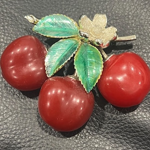 Cherry Brooch - Etsy